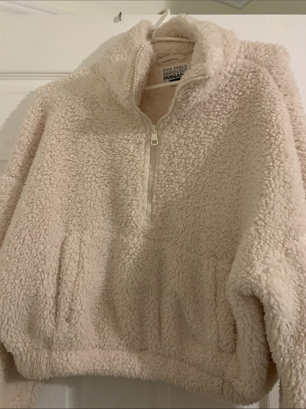 Cozy Cream Sherpa Half-Zip Pullover
